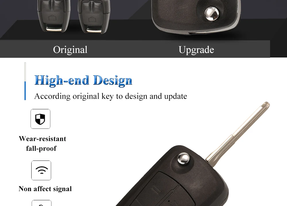 Keyforkess 10 pezzi 3 pulsanti telecomando modificato Flip Car Key Shell per Opel VAUXHALL Vectra Astra Zafira HU100/HU43/Hu46/YM28 Fob Case - H0602849013b441aab5c0e64ef252c4feD