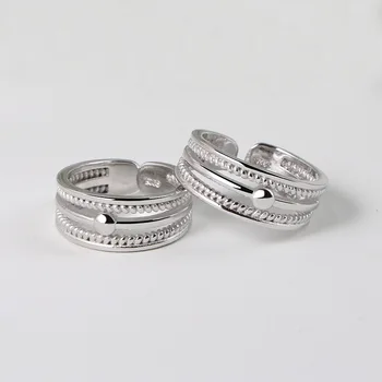 

(Combination Ring & Bangle) 925 Sterling Silver Opening Mouth Ring Bracelet For Female Vintage Fashion Jewelry Accessories