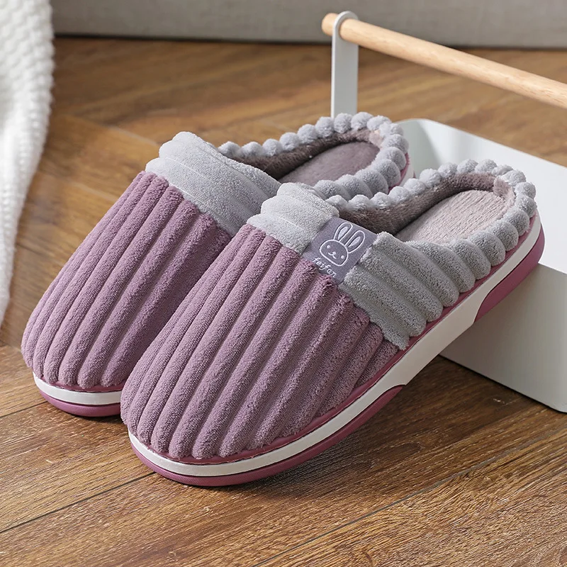 Women Winter Slippers Female Push Thick Bottom Home Cotton Shoes Lady Non-Slip Comfortable Indoors Flats Women's Footwear winter indoor slippers Indoor Slippers