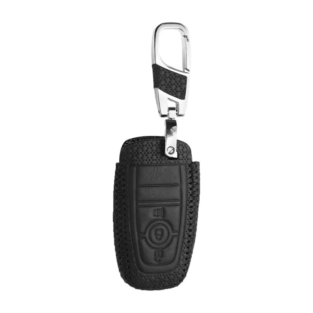 Black Дистанционный ключ чехол для проводник Fusion S-MAX MUSTANG Ecosport край F-150 F-250 F-350 F-450 F-550 4 кнопки автомобиль без ключа Fob - Color Name: Black