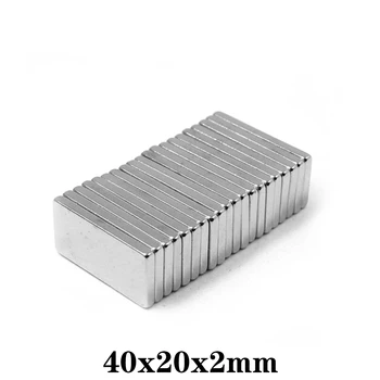

5~50PCS 40x20x2 mm Rare Earth Magnets 40mmX20mm Long Block Rectangular Magnetic 40x20x2mm Permanent Neodymium Magnet 40*20*2 mm