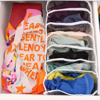 

PVC Transparent Underwear Storage Box Clothing bra organizer underwear box organizers storage drawer divider travel organizer
