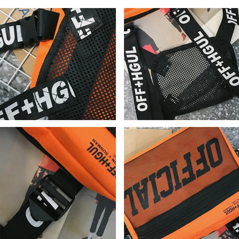 AELFRIC уличная тактическая жилетка в стиле хип-хоп дорожные нагрудные сумки для мужчин и женщин модная однотонная поясная сумка