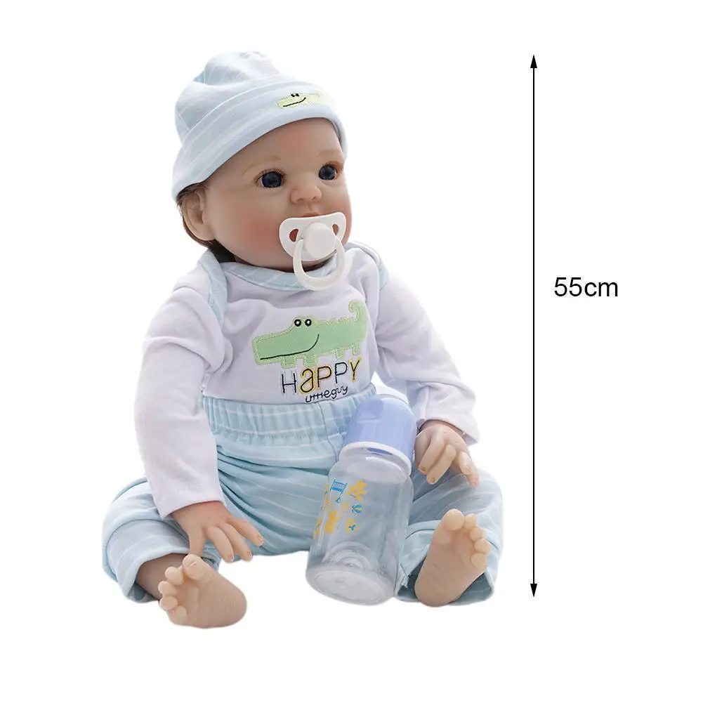 Rebirth детские игрушки куклы 22 дюймов 55 см мягкий силиконовый Reborn Baby милый мальчик куклы Младенцы Reborn Play House игрушки в подарок