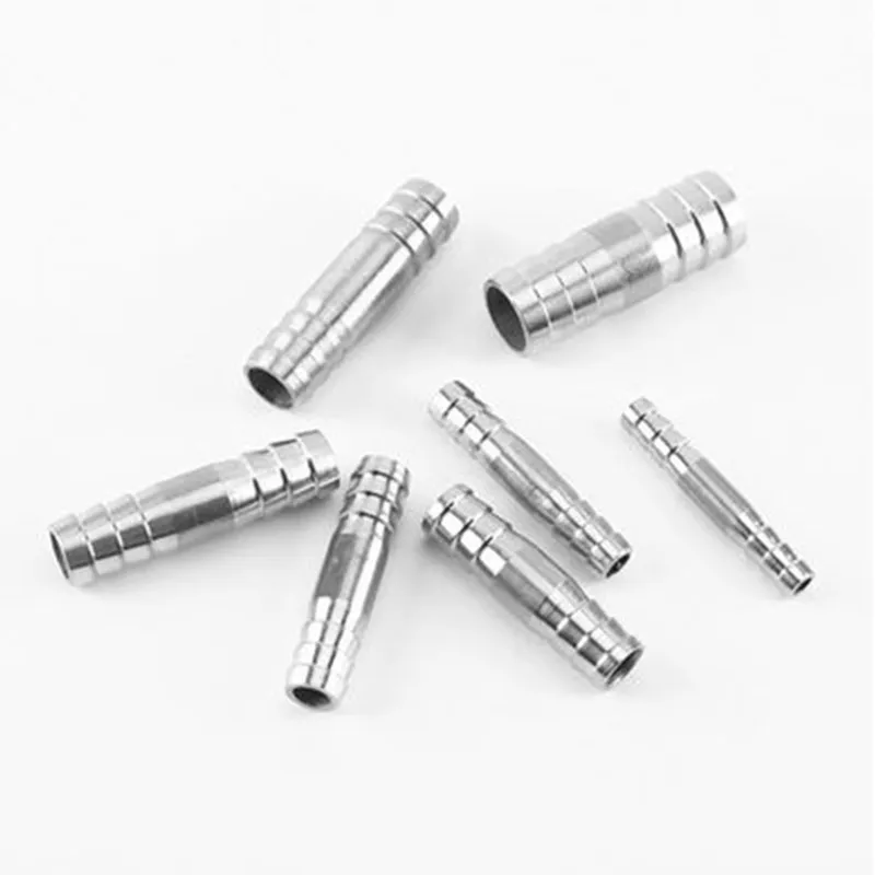 6mm 8mm 10mm 12mm 13mm 14mm 15mm 16mm 17mm 18mm 19mm 20mm Hose Barb Straight Two Way 304 Stainless Steel Pipe Fitting Connector |