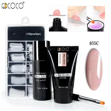 GDCOCO полигелевый набор Venalisa, акриловые гелевые кончики для ногтей, кисть для наращивания ногтей, впитывающий УФ светодиодный гель
