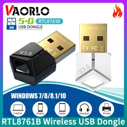 RTL8761B USB Dongle Bluetooth 5.0 Adapter Receiver Wireless Low Latency Music Mini Bluthooth Transmitter For PC/File Transfer