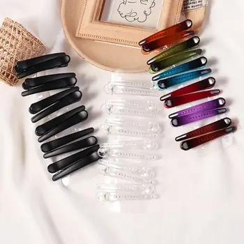 

12Pcs Scrub Barrettes Plastic Duckbill Teeth Non Slip Alligator Bows Hair Clip 667D