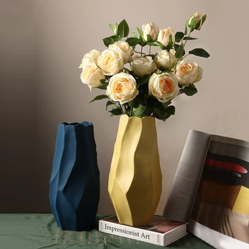 

MODERN MINIMALIST CERAMIC VASE HOME DECORATION LIVING ROOM FLOWER VASE DECORATION CRAFTS FLOWER VASE FOR HOME DECORATION