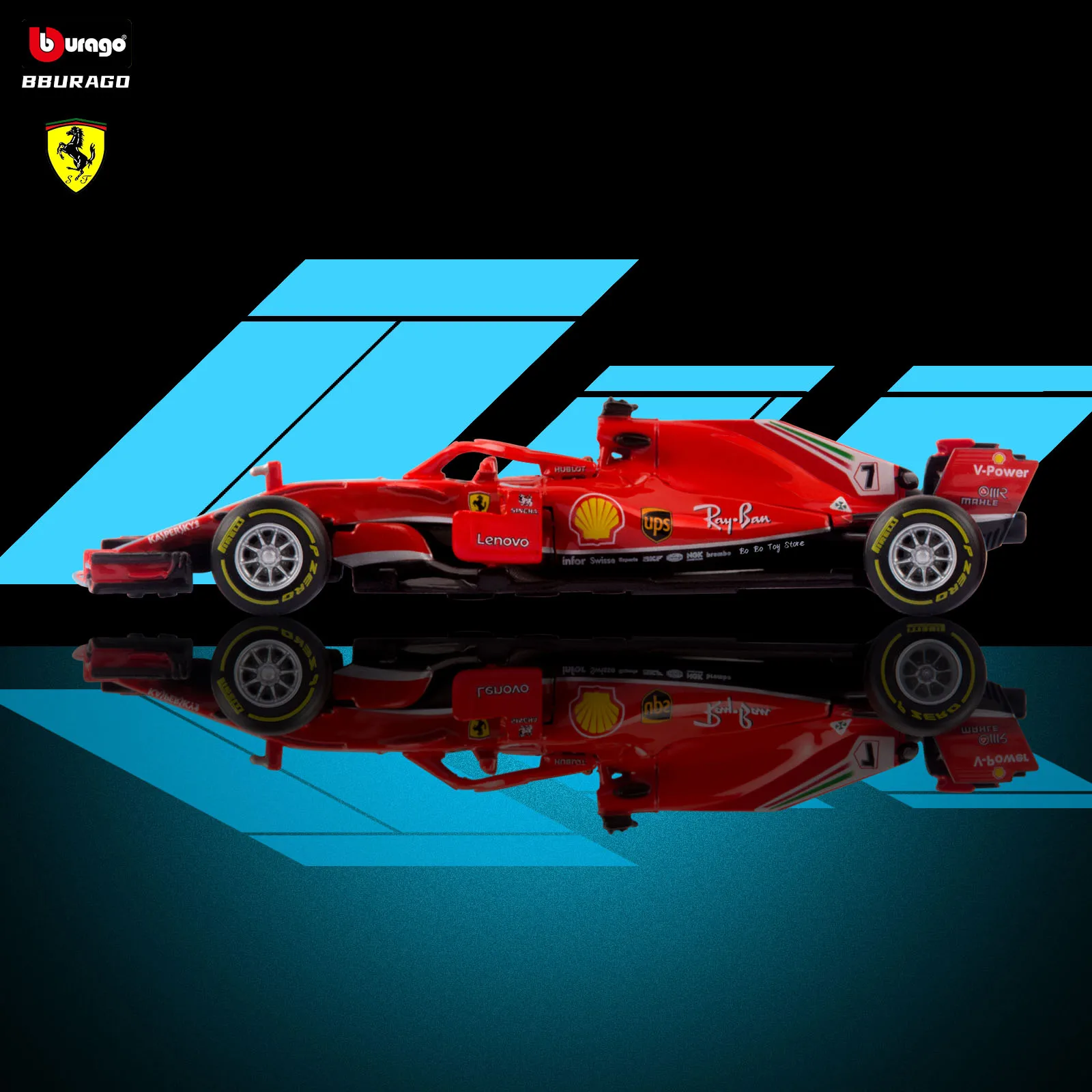Модель Автомобиля Ferrari Bburago из сплава 1:43 модель команды F1 гоночная формула