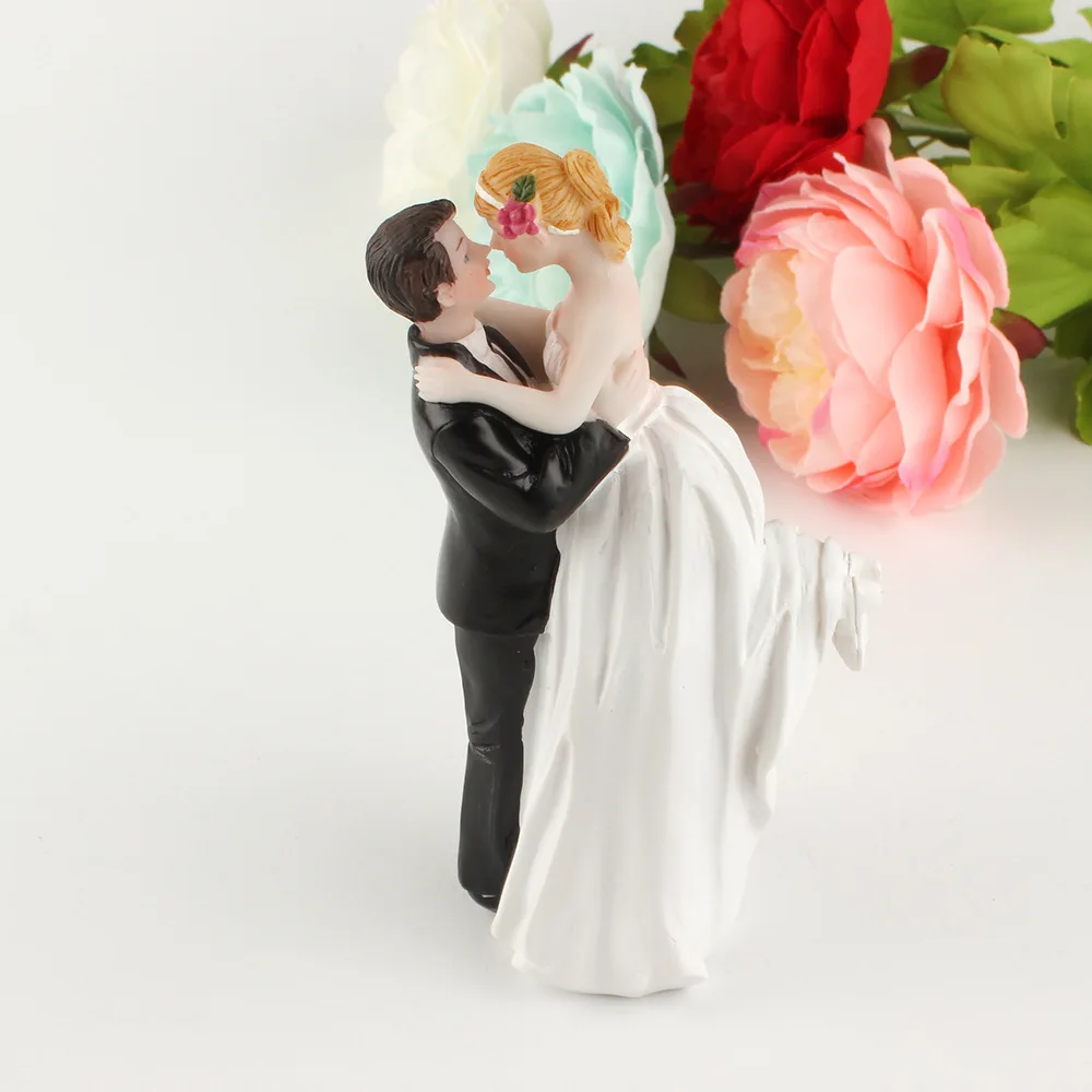 28 стиль свадебные куклы торт куклы-украшения невесты и жениха фигурки смешной Свадебный Торт Топперы стенд Топпер украшения поставки - Цвет: Светло-зеленый