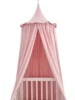 Kids Bed Canopy with Frills Cotton Cover Net for Baby Crib Reading Nook Curtain Hideaway Hanging Round Tent Nursery Room Decor 3