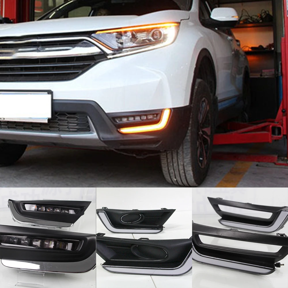 1 пара автомобильных мигающих дневных ходовых огней для Honda CR V CRV 2017 2018