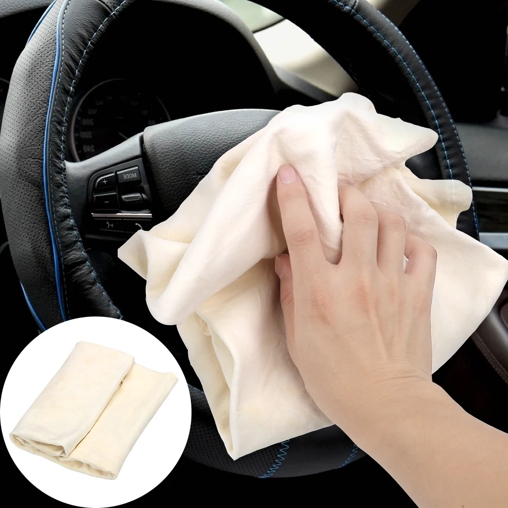 LEEPEE 5 размеров моющаяся замшевая ткань из натуральной кожи для чистки автомобиля абсорбент полотенца быстросохнущее полотенце натуральная кожа