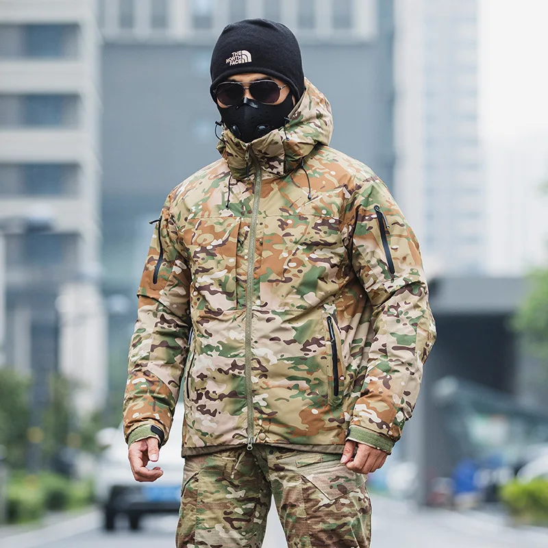   Constable ダウンジャケット カモフラージュ イタリア素材/ECOファー/9ポケット/ダウン/男女兼用】スライバー