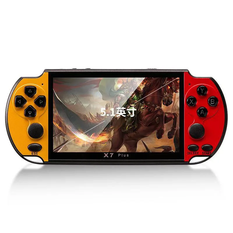 

DHL 32/64/128 Bit 5" LCD X7 plus Double rocker 8G Handheld Retro Game Console Video MP5 for 10000 games Can save game progress