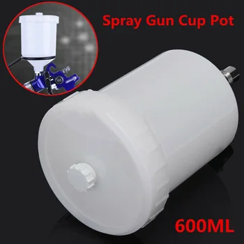 

New Arrival High Quality 600ML Plastic Paint Spray Tool Cup Pots White Container For SATA Sprayer Durable And Practical