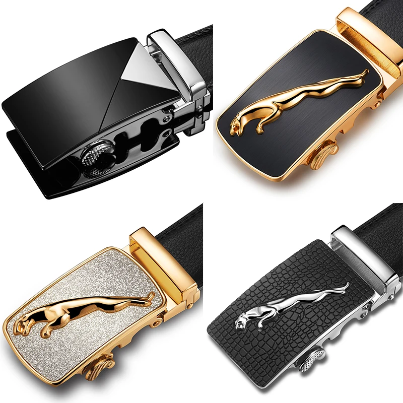 2021 New Luxuly Leather Automatic Buckle Black Business Suit Belts for Men Cummerbunds Male Belts Genuine Strap Cinturon Hombre men s leather belt luxury male waist belt brand cow genuine leather men belt automatic buckle high quality leather harness 2021