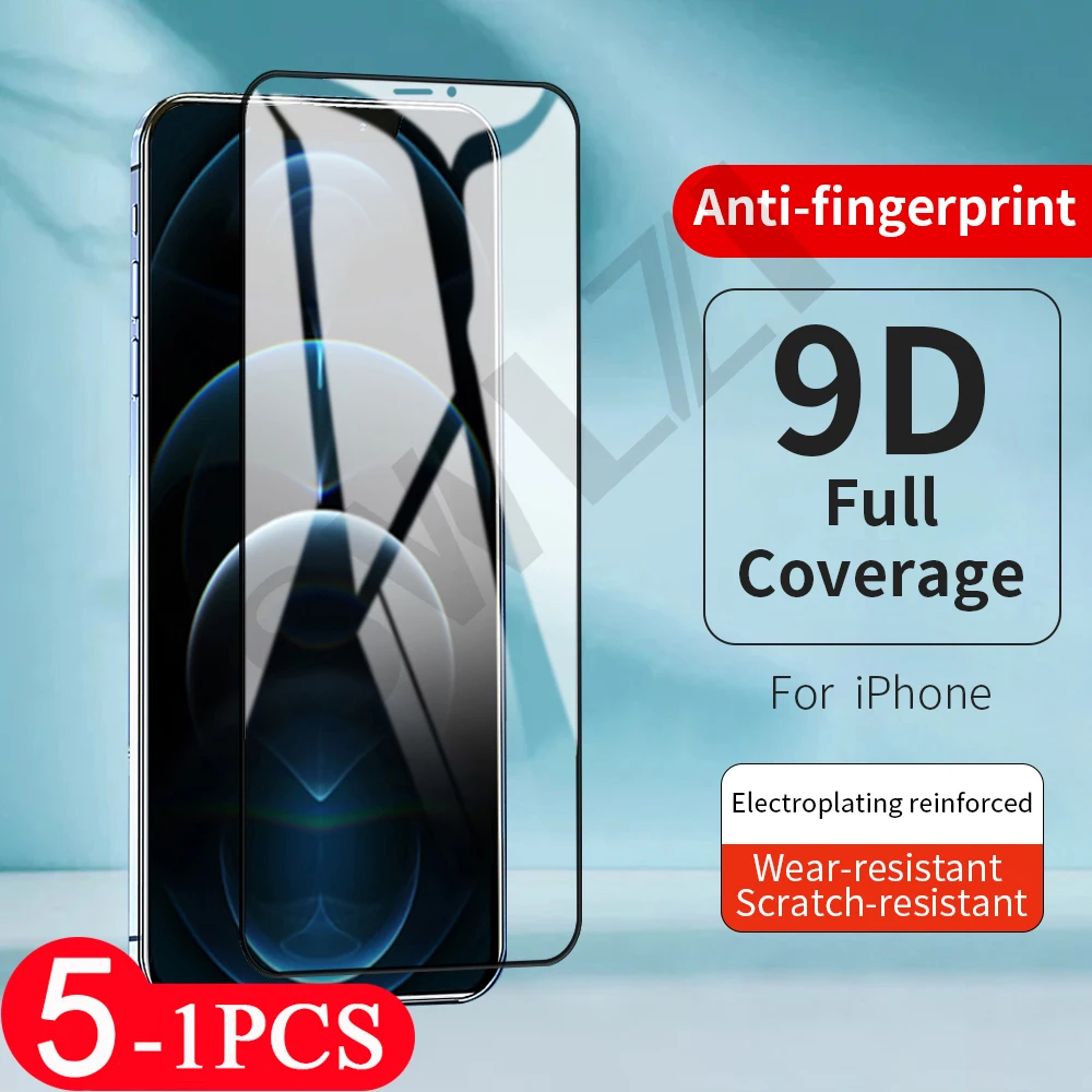 5/3/1Pcs For Iphone 12 Mini 11 Pro Max 8 7 6 6S Plus Tempered Glass Iphone X Xr Xs Max Se Phone Screen Protector Protective Film