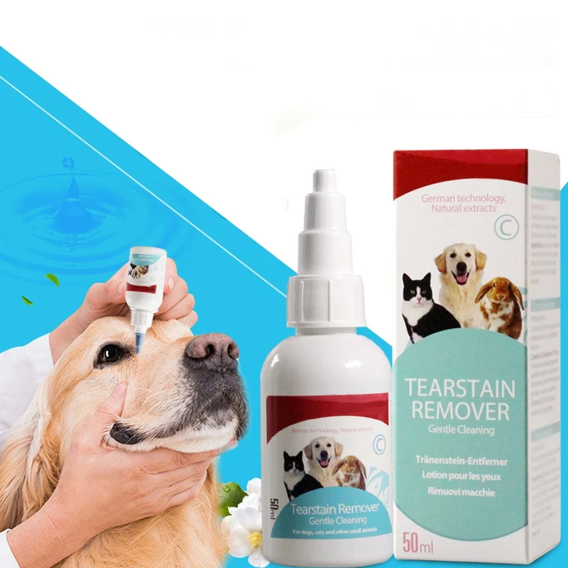 Removedor de manchas de ojos, para perros y gatos, tratamiento para eliminar manchas, 50ml
