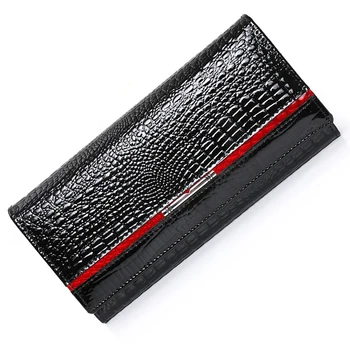 

women wallets genuine leather female purses long cow leather wallet women alligator ladies coin purse