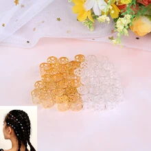 20 штук золото/Серебристые Алюминий трубка с кольцом, дредлоки, для увеличения объема, бусины для косы волосы бусины для дредов Регулируемый подвязанные лентой, с объемной волной манжеты зажимы