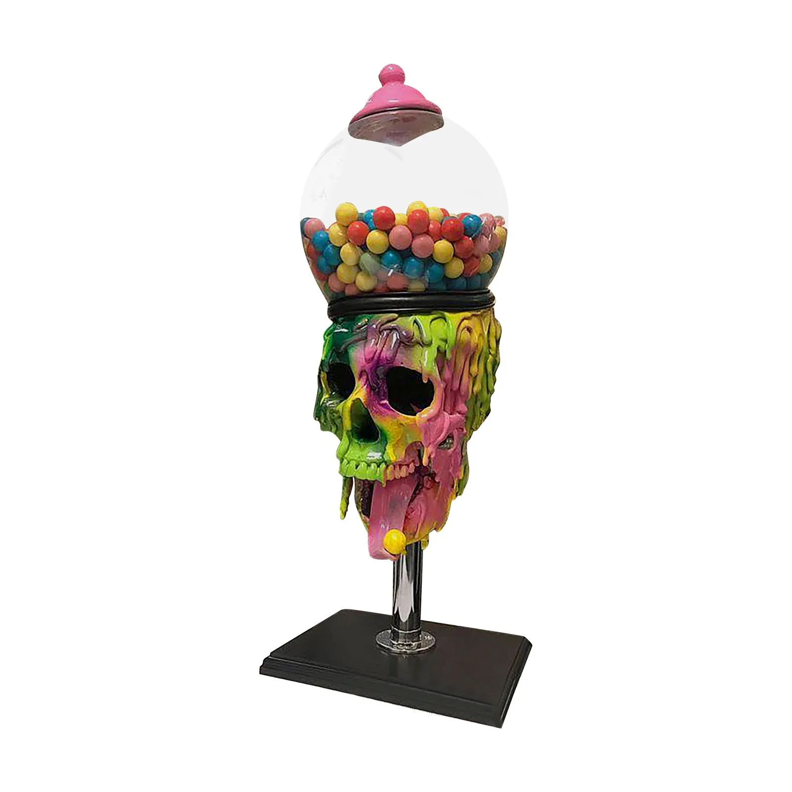 Halloween Bubble Gum Skull Machine Candy Dispenser Horror Resin Melting Gumball Vending Party | Дом и сад