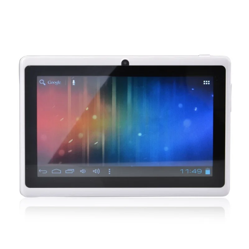 

7 " Touch screen four cores 1.0 GHz CPU Android 4.0 Tablet PC 4 GB hard drive 512 WiFi White-SCLL