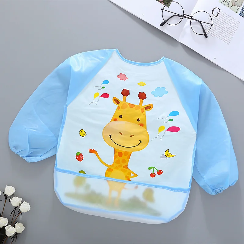 Baby Stuff Toddler Bandana Feeding Bibs Long Sleeve Bib Water Proof Washable Apron 0-3Years | Детская одежда и обувь