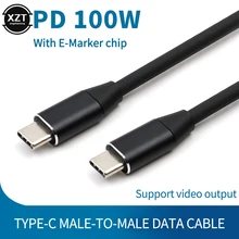 100 Вт USB C к USB Type C Мужской кабель USBC PD 5A 4K быстрое зарядное устройство Шнур USB 3,1 Gen 2 видео кабель для Xiaomi Air Samsung S20 Macbook