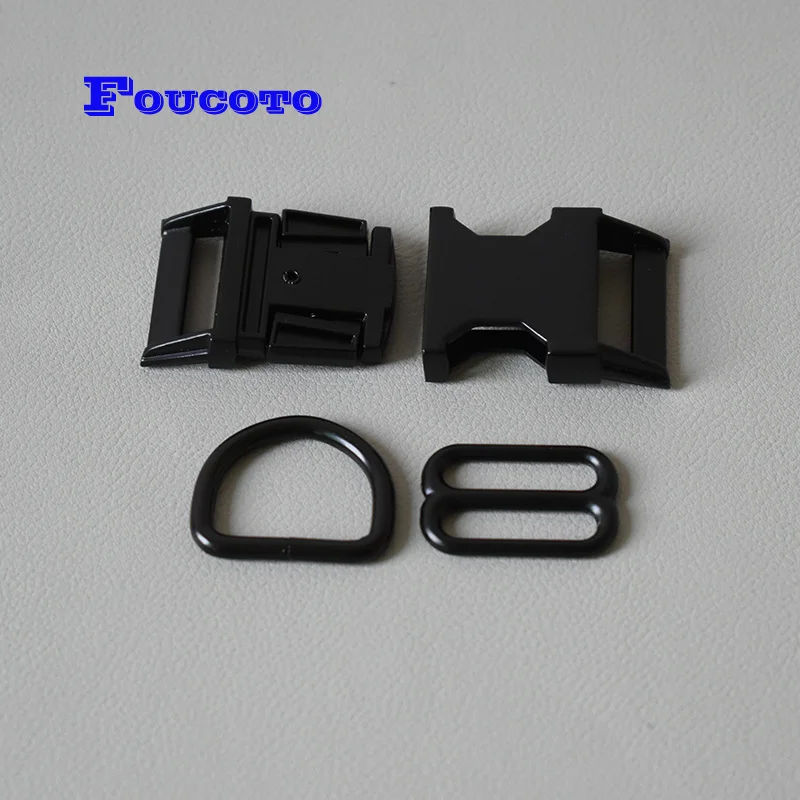50 компл./лот DIY, иных металлических оборудования heavy duty Сумки из натуральной кожи сумки ошейник аксессуары с фокусным расстоянием 25 мм лямки кольца d-формы tri-скользит С Регулируемыми пряжками вверху