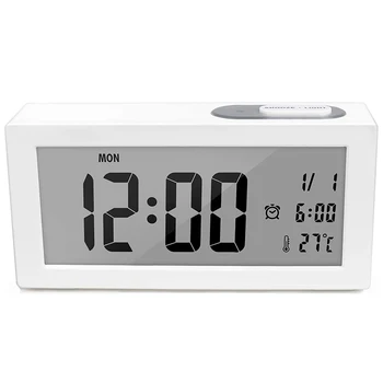 

Digital Alarm Clock for Bedroom with LCD Large Sn, Auto Brightness, 12/24 Hour, Snooze, Date and Temperature Display