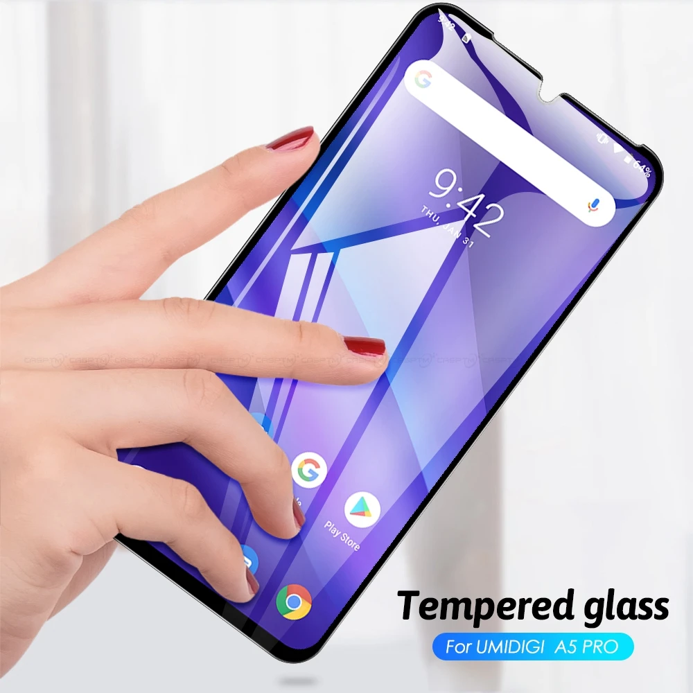 2 шт., закаленное стекло для Umidigi A5 Pro, Защитная пленка для экрана, черная Передняя пленка для Umidigi A5 Pro F1, защитная стеклянная пленка F1