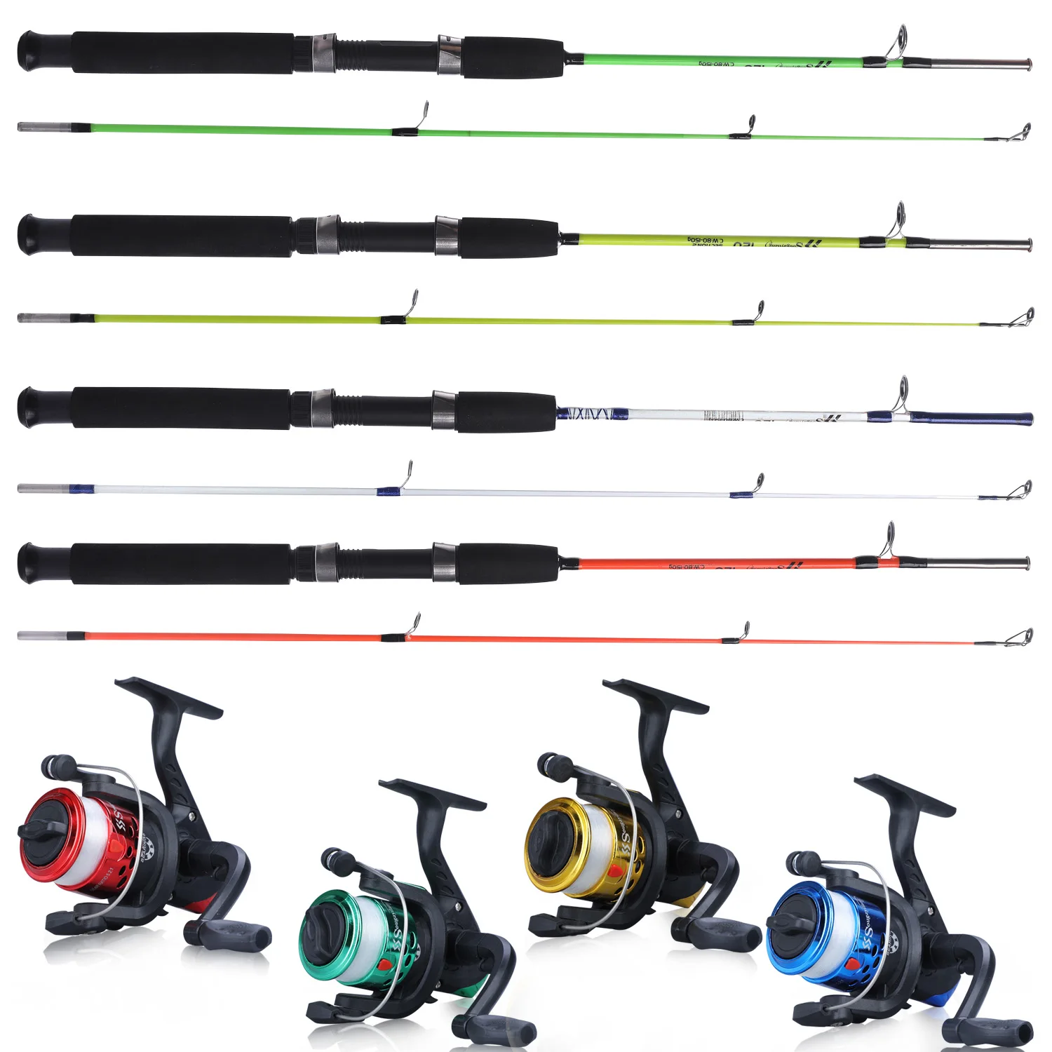 Sougayilang 4 Color 120cm Spining Fishing Combo 2 Section EVA Handle Ultralight Resin Body Rod and 3BB Fishing Reel Fishing Set Sougayilang 4 Color 120cm Spining Fishing Combo 2 Section EVA Handle Ultralight Resin Body Rod and 3BB Fishing Reel Fishing Set