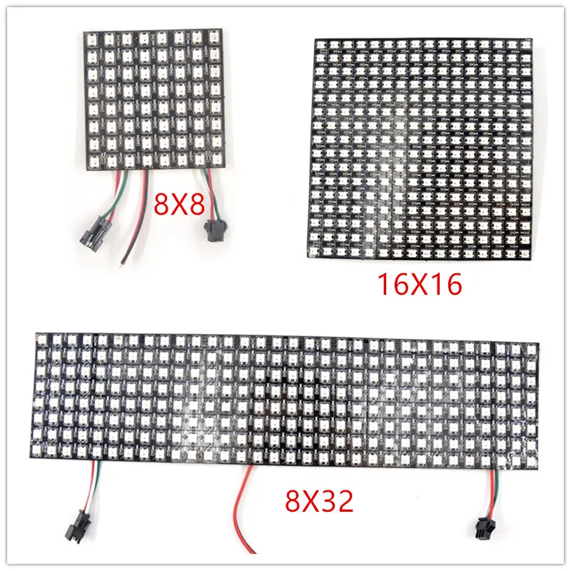 16x16 8x32 8x8 led Pixels WS2812B PANEL Digital Flexible SK6812 LED Panel Individually addressable Full Dream Color DC5V