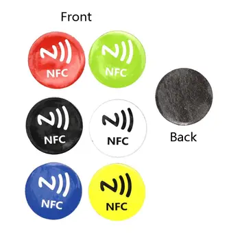 

6PCS NFC Tags Stickers Anti Metal Ntag213 Adhesive Label Metallic Sticker Universal RFID Tag for NFC Mobile Phones