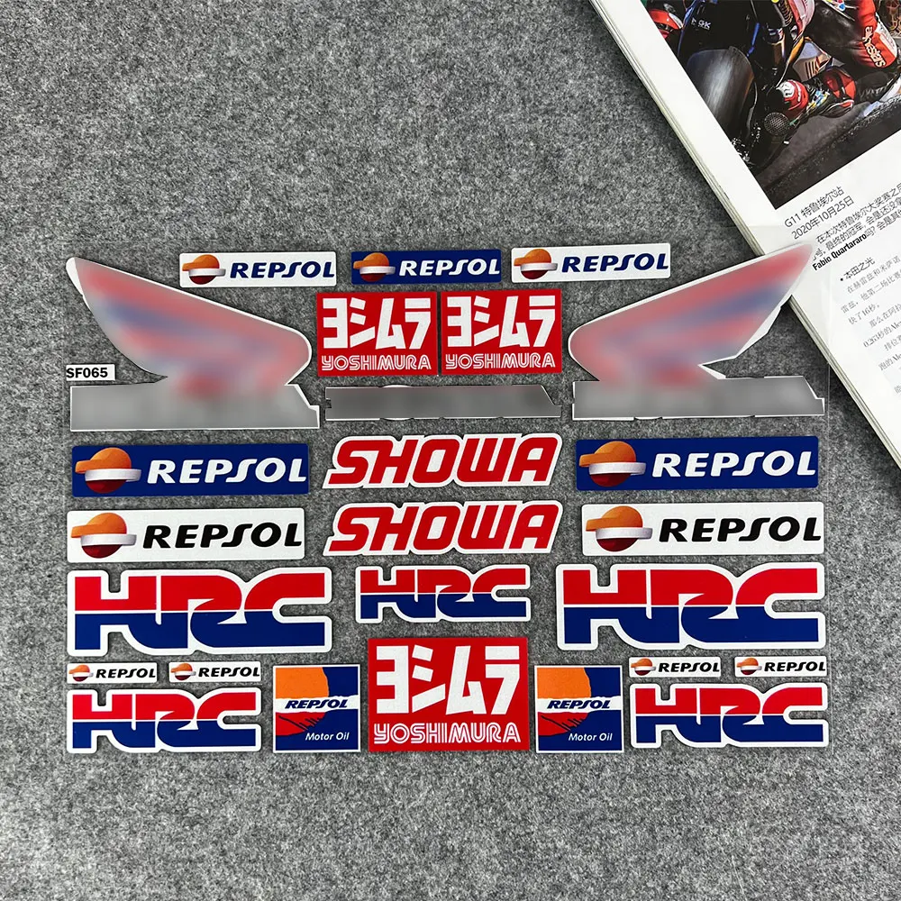 Reflective Motorcycle Motocross Decals Fuel Tank Waterproof Car Sticker For Honda HRC CBR1000RR/650F/600/500/300/250 VFR800X MN4 |