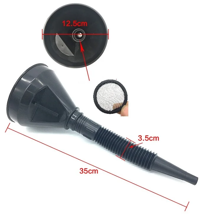General Car Funnel Gasoline Oil Mesh Screen Strainer Flexible Spout Extension NEW Water Fuel Emergency Tools For Moto ATV UTV