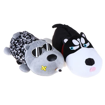 

Car Napkin Tissue Box Case Holder on Armrest Headrest Cute Plush Husky Cartoon Animals Dog Home Decoration
