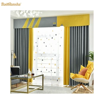 

Modern Splicing Curtains For the Living Room Bedroom Window Decoration Door High Shading90% Cortinas Para La Sala Rideau Curtain