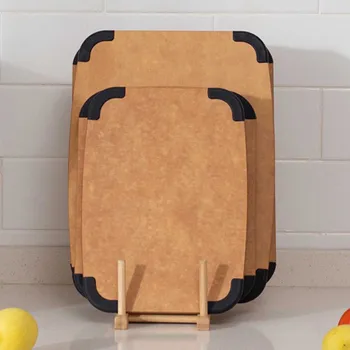 

Cutting Board Mildew Proof Easy Clean Eco-friendly High Density Chopping Blocks Non Slip Dishwasher Safe Wood Fiber Practical