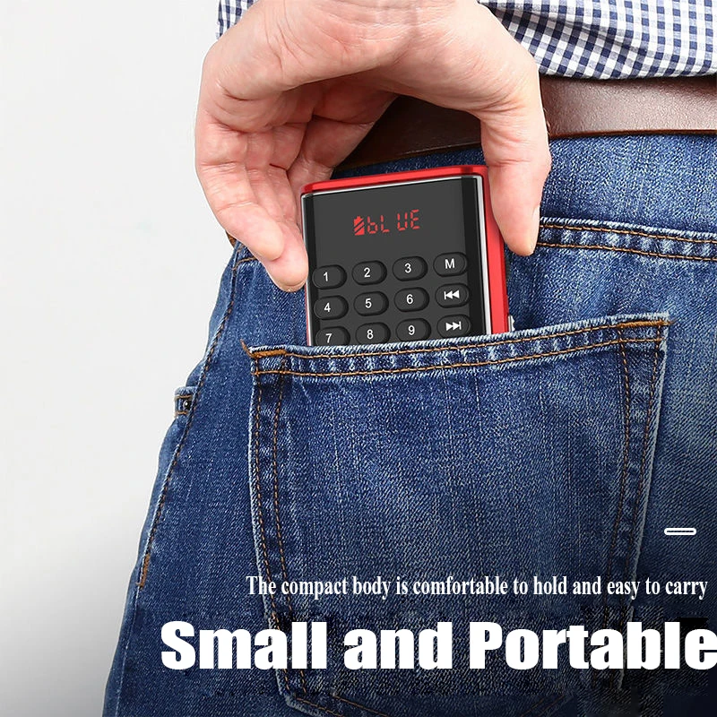 Mini FM radio Portable Bluetooth Speaker MP3 Music Player with Digital Display Support TF Card USB Earphone Play