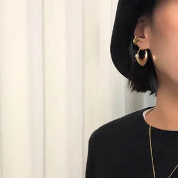 

Filluck 2pcs/set 925 sterling silver stud nordic style simple mare earrings geometric shape fashion fine jewelry