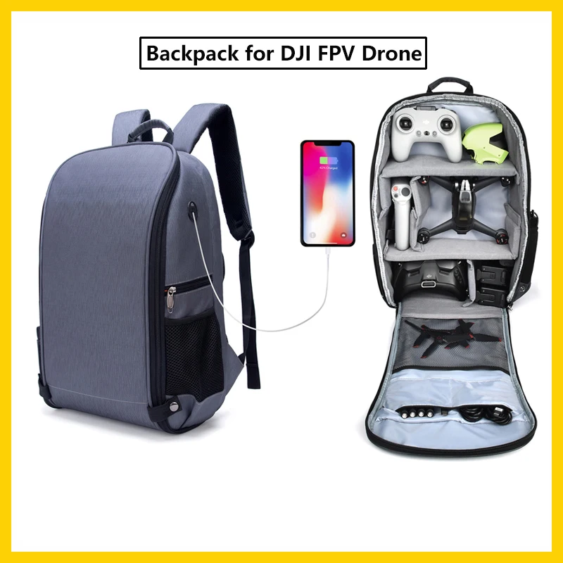Backpack for DJI FPV Drone Portable Waterproof Storage Bag Outdoor Shoulder Bag Remote