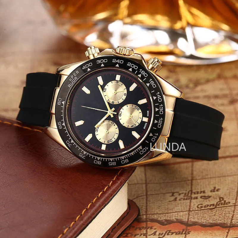 

Luxury Men's Watch Business Machine Ring Watch Top Brand Watch Chronograph RLX AAA Daytona Stopwatch Fashion Gift Montre Homme