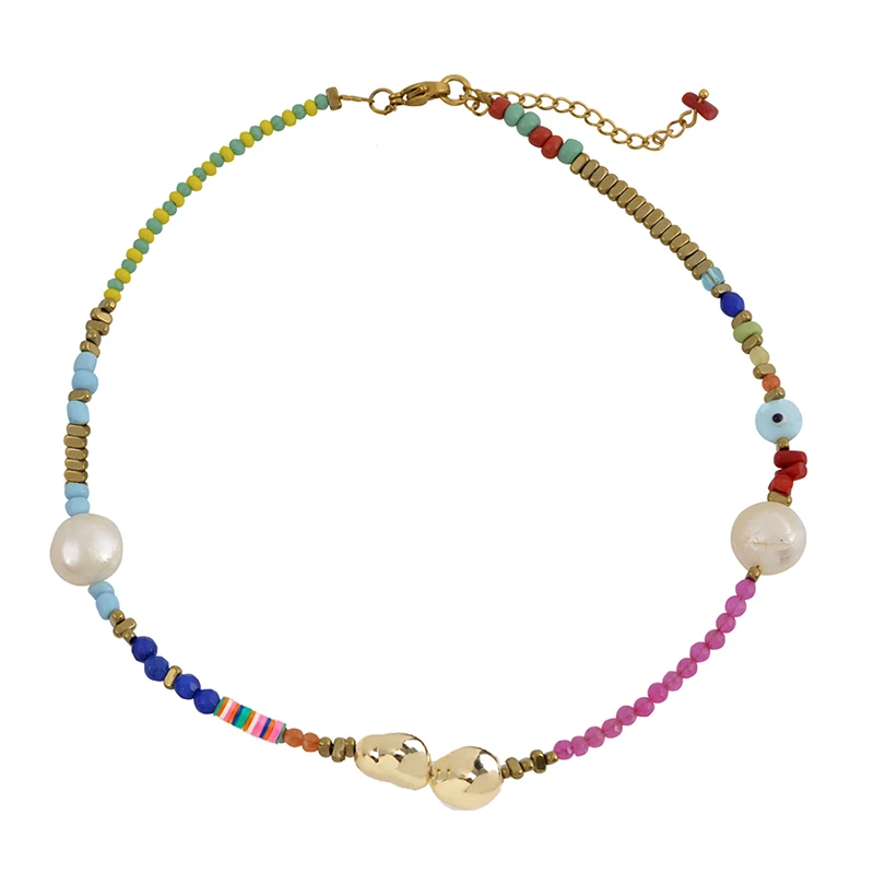 necklace 10 Boho богемное жемчужное Маргаритка цветок жемчужное колье Подвеска Vsco девушки ожерелья Женские Ювелирные изделия Кадена ouija захватчик зим - Окраска металла: necklace 10