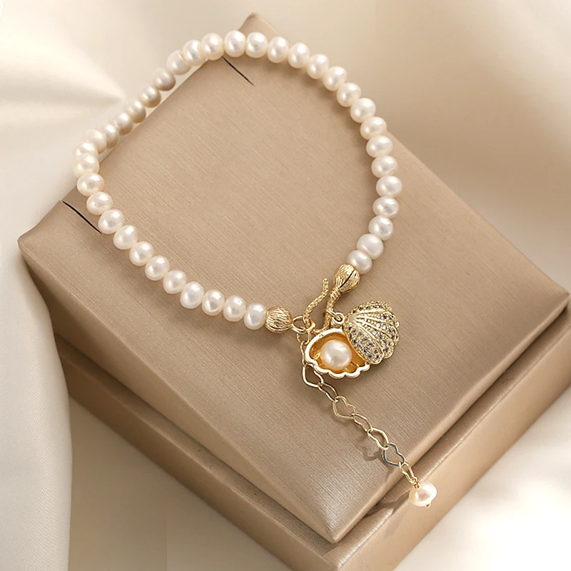 Семь девушек настоящий пресноводный жемчуг браслет для женщин подарок белый жемчуг ручной работы жемчуг бусины браслеты модные ювелирные изделия
