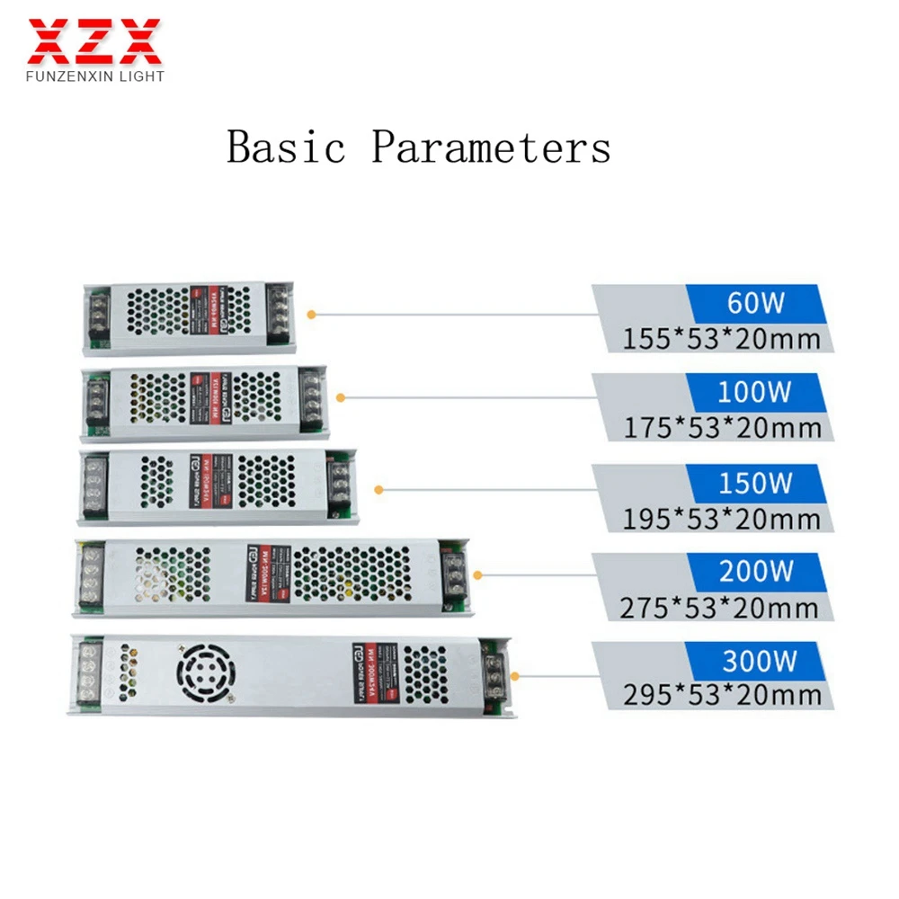 DC12V/24V с длинными/Ультра тонкие светодиодные трансформаторы систем освещения