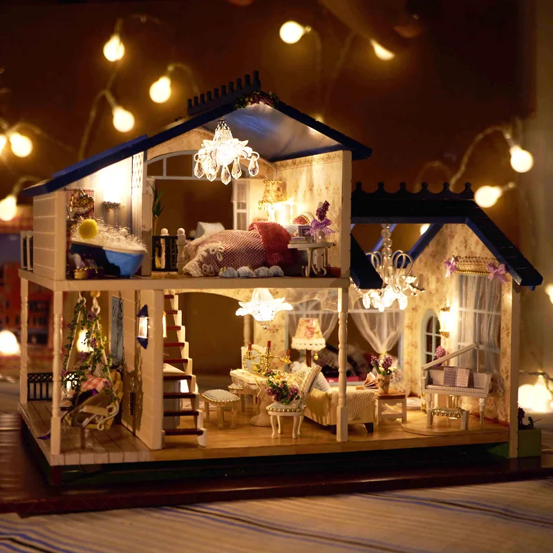 

[] A032 Provence cute room diy Small House Hand-made Large Villa