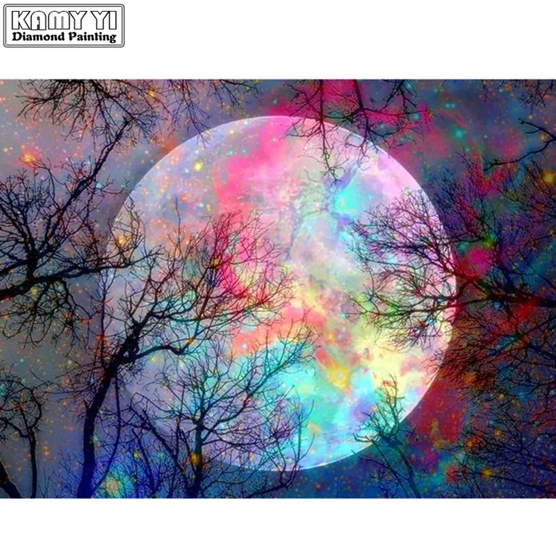 

DIY 5D Diamond Painting Full Square Drill Scenic Diamond Embroidery Sale Moon Cross Stitch Mosaic Rhinestones Home Decorative